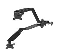 AMISENK Soporte de escritorio para dos monitores con tecnología de resorte, articulaciones de movimiento completo, inclinaciones de 45°, rangos de 75/100 mm, patrón universal, rango de altura