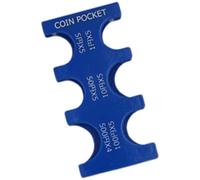 AMISENK Soporte para monedas que ahorra espacio con bandejas extraíbles portátil para separación de juegos de monedas y fácil acceso para uso diario en el hogar, Blue