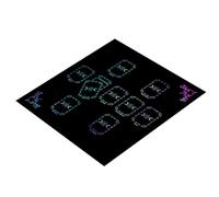 AMISENK Tarjeta de lectura de astrología, mantel cuadrado para altares, tarjeta de adivinaciones, mantel de brujería, cubierta de altares duraderos, tarots
