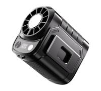 AMISENK Ventilador de cintura portátil recargable con pantalla digital, 5 velocidades, portátil, fuerte enfriamiento, camping, gran capacidad, cintura portátil