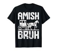 Amish Bruh Horse and Buggy Vintage Country Road Vibes Camiseta