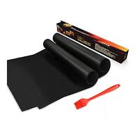 Amison Estera para Parrilla Barbacoa Juego de 2, Non Stick para Hornear a Gas Carbón Horno y Parrillas Eléctricas Láminas de Barbacoa para Asar Carne, Apto para Lavavajillas