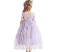 Amissz Flor Vestido De Encaje De Espalda Y Bordados Florales Para CumpleañOs - Tutú De Tul Festivo Para Chica De Noche CóCtel Pageant Prom 2-8 AñO