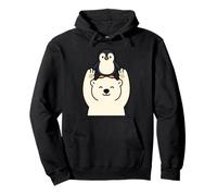 Amistad de pingüino Oso Polar Lindos Mejores Amigos Sudadera con Capucha