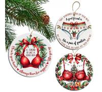 Amistad Decoraciones Navideñas | Decoración de acrílico 2D para buenos amigos, 3 piezas decoración 'Amistad para árbol de Navidad | Para mujeres jóvenes adultos casa vacaciones árbol pared ventana