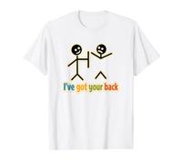 Amistad Funny I've Got Your Back Stick Holding Pun Joke Camiseta gráfica económica, Hombre, Blanco, XL