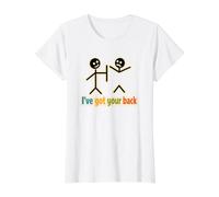 Amistad Funny I've Got Your Back Stick Holding Pun Joke Camiseta gráfica económica, Mujer, Blanco, S