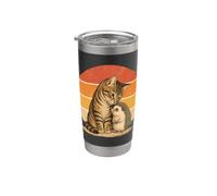 Amistad Gato Y Erizo Mejores Amigos Vaso térmico de acero inoxidable de doble pared