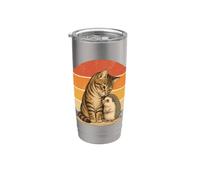 Amistad Gato Y Erizo Mejores Amigos Vaso térmico de acero inoxidable de doble pared