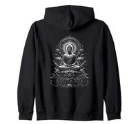 Amitabha Buda Meditación Lotus Dharma Rueda Mandala Sudadera con Capucha