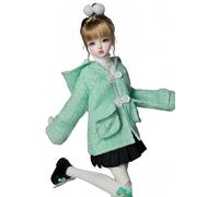 AMITD 1/4 Bjd Doll Resin Anime Ball Jointed Doll Handmade Makeup Action Figure Home Desktop Decor and Collectable Gift Set (R)