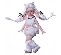 AMITD 1/6 BJD Doll Kawaii Ball Joint Doll Handmade Makeup 11.8 inch Collectible Cartoon Dress up Dolls The (J)