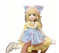 AMITD 1/6 BJD Doll Kawaii Ball Joint Doll Handmade Makeup 11.8 inch Collectible Cartoon Dress up Dolls Best Gift (L)
