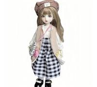 AMITD 1/6 BJD Doll Kawaii Ball Joint Doll Handmade Makeup 11.8 inch Collectible Cartoon Dress up Dolls Best Gift (K)