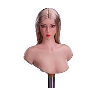 AMITD 1/6 Escala Female Head Sculpt Asian Girl Argent Long Hair Head for 12inch Phicen, TBLeague Action Figure Body Collection