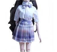 AMITD BJD Doll Clothes Outfit Set Handcrafted Stylish Short Shirts Skirts and Bow Ties Compatible with 1/3 1/4 1/6 BJD Doll SD Doll (E, 1/4)