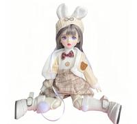 AMITD BJD Doll Kawaii Ball Joint Doll Handmade Makeup 11.8 inch Collectible Cartoon Dress up Dolls Best Gift (G)