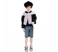 AMITD Bjd Dolls Male 1/4 Bjd Doll Ball Jointed Dolls Resin Handmade Makeup Collectable Action Figure The Best Gift Set (D)