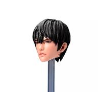 AMITD Cabeza masculina de 1/6 a escala para hombre de chico asiático, cabeza de plástico negro para Phicen de 12 pulgadas, figura de acción Body Collection