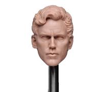 AMITD Escultura de cabeza masculina a escala de 1/6, modelo europeo de cabeza de hombre fuerte tallada Chris Pratt para cuerpo de acción de soldado masculino de 12 pulgadas (versión sin pintar)