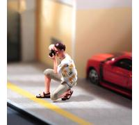 AMITD Figura de acción a escala 1/43, modelo Summer Boy con fotografía de cámara, figura en miniatura