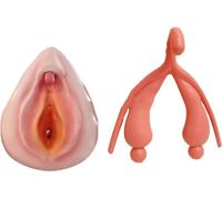 AMITD Life-Size Female Vulva Model, 2 piezas, Gynecology Teaching Aid