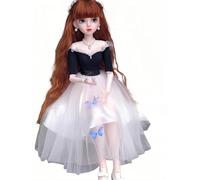 AMITD Muñeca BJD de 1/3 Muñeca Kawaii Move Joints Handmade Maquillaje Lindo 61 cm Colectible Dibujos Animados Vestir Up Dolls Best Gift (E)