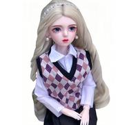 AMITD Muñeca BJD de 1/3 Muñeca Kawaii Move Joints Handmade Maquillaje Lindo 61 cm Colectible Dibujos Animados Vestir Up Dolls Best Gift (B)