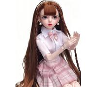 AMITD Muñeca BJD de 1/3 Muñeca Kawaii Move Joints Handmade Maquillaje Lindo 61 cm Collectible Cartoon Dress up Dolls Best Gift (C)