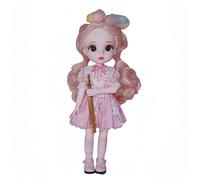 AMITD Muñecas BJD de 1/6 pulgadas Kawaii Doll 28 Move Joints Handmade Makeup Lindo 30,5 cm Collectible Cartoon Dress up Dolls The (G)