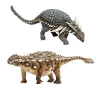 AMITD Pintura de arte de pared de dinosaurio - The Ankylosaurus & Isaac The Sauropelta - Unframed Watercolor Art - Brown Dinosaur Theme - Living Room & Dining Room