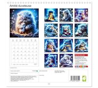 Amitié duveteuse (Calendrier mural carré 2027 30 x 30 cm) Calendrier double avec une page pour vos prises de notes