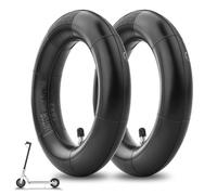 Amitor Camara de Aire Patinete 10 Pulgadas, Cámaras de Aire 10 x 2, Recamara Patinete 10 Pulgadas Reforzada con Válvula Recta Plateada, Neumático de Repuesto Doble Espesor, No Fuga Fácil