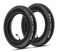 Amitor Cámara Patinete 10x3 Pulgada, 255x80 Cámara de Aire Reforzada para Kugoo M4 Pro, 80/65-6 Recamara de Repuesto con Plateado Válvula 45°, Espesor y Alta Elasticidad, Sin Fugas Fáciles, 2PCS