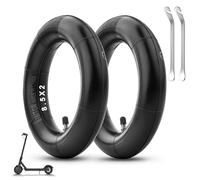 Amitor Camara Patinete 8 1/2 x2 para Xiaomi Pro 2 Pro 1S M365 Mi3, Cámara de Aire 8,5 Pulgadas con Válvula Recta Plateada, Duradera y Engrosado, con Compacta Palancas para Desmontar Neumaticos, 2PCS