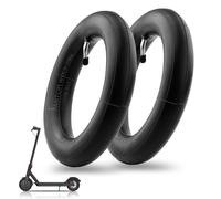 Amitor Camara Patinete 8 1/2 x2 para Xiaomi Pro 2 Pro 1S M365 Mi3, Cámara de Aire Reforzada 8,5 Pulgadas con Válvula 45° Plateada, Duradera y Engrosado Recamara 50/75-6.1, para Rueda Auxiliares, 2PCS