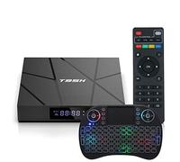 AMITVA Android 10.0 TV Box, T95H Allwinner H616 Quad-Core 64Bit Arm Corter-A53 CPU/2.4+5G Dual WiFi/BT 4.0/H.265/3D/6K con Mini Teclado Inalámbrico,1gb+8gb