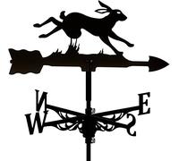 AMITVA Hare Metal Weathervane, Outdoor Roof Garden Mount Yard Decor Acero Inoxidable Weathercock, Que Indica la dirección del Viento Escena de la Granja Hogar Artesanía al Aire Libre Adornos