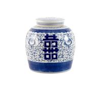 AMITVA Jarrón de cerámica Chino, jarrón Chino Grande Blanco, jarrón de Flores de Porcelana, jarrones de cerámica Antiguos Chinos, jarrón Decorativo Tradicional-C High 22 cm