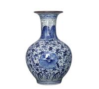 AMITVA Jarrones de China de Estilo Antiguo Azul y Blanco, jarrones Decorativos para decoración del hogar-C:31 * 19 cm