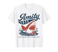 Amity 1975 - Camisa Retro Shark You'Re Gonna Need a Bigger Boat Camiseta