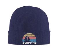 Amity '75 El Verano del Gran tiburón Blanco Mandíbulas Gorro Tejido Gorro de Invierno Cálido Unisex Nuevo Gorro para Hombres Regalos para Mujeres