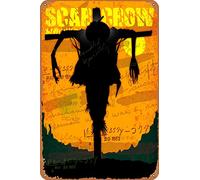 amiuayrta Cartel de metal clásico con texto en inglés "The Evil Scarecrow" (20,3 x 30,5 cm)