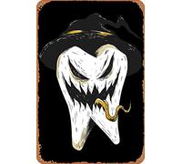 amiuayrta Spooky Scary Halloween SpeFunny Humorístico Bar Pub Home Vintage Horror Classic Metal Movie Poster Tin Sign 20.3 x 30.5 cm
