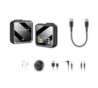 AMIUHOUN 1 Arrastre 1 MicróFono con Conector Tipo C M32S Pantalla LCD Lavalier InaláMbrico CancelacióN de Ruido MicróFono Bluetooth con ReverberacióN