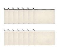 AMIUHOUN 14 estuches de lona en para manualidades, estuche para facturas, bolsa de maquillaje, bolsa de cosméticos, bolsa de aseo multiusos, beige