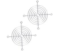 AMIUHOUN - 2 x Rejilla de protección de dedos de alambre de metal para PC de 80 mm