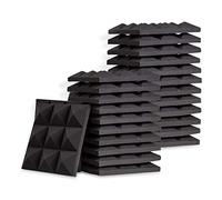 AMIUHOUN 24 paneles de espuma acústica tipo pirámide para el tratamiento de y techos, 5 x 30 x 30 cm