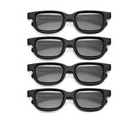 AMIUHOUN 4 gafas polarizadas pasivas 3D para TV 3D, cines 3D reales para juegos 3D y TV