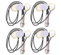AMIUHOUN 4 micrófonos de contacto piezoeléctricos, 3 transductores, con conector de pin final para Kalimba
